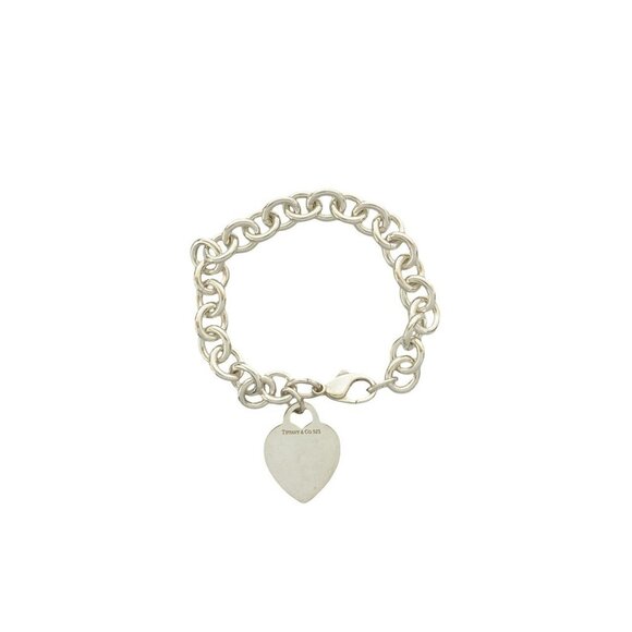 TIFFANY Authentic Silver Heart Charm Bracelet - Picture 3 of 4